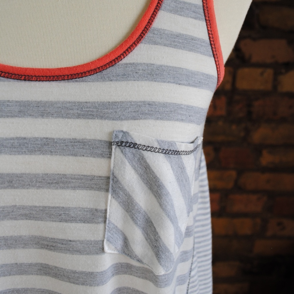 REWIND Striped Lace Back Tank - Picture 3 of 7